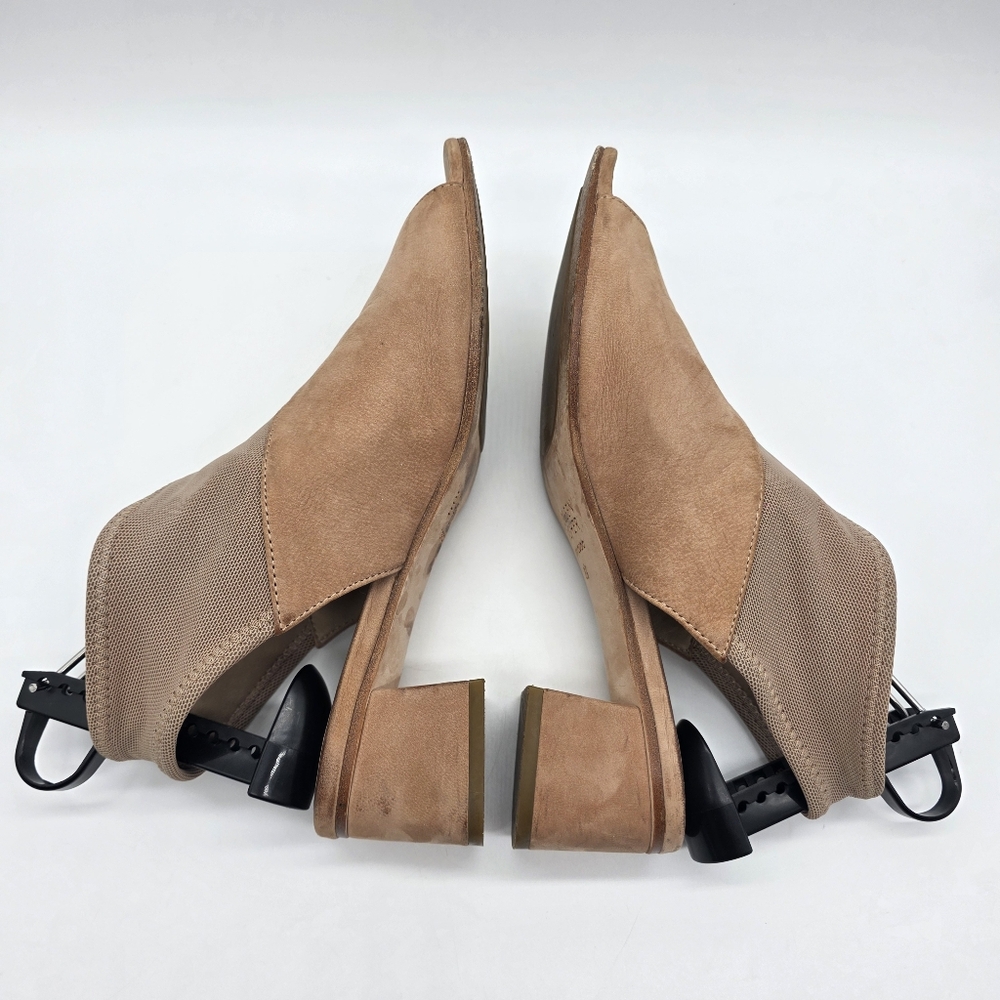 Eileen Fisher Luca Tumbled Nubuck Beige Crisscross Open Slingback Sandals Sz 8.5 - Picture 6 of 11